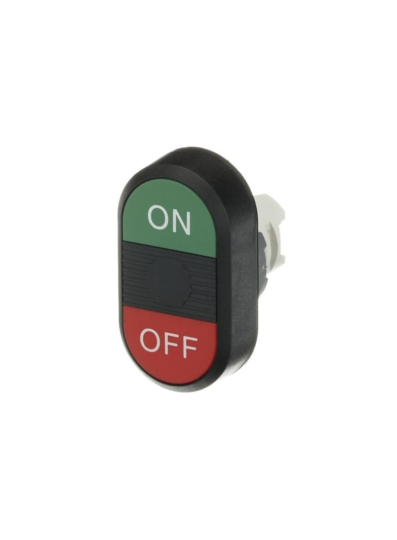 Przycisk podwójny, niepodświetlany ON-OFF czarne pole MPD3-11B