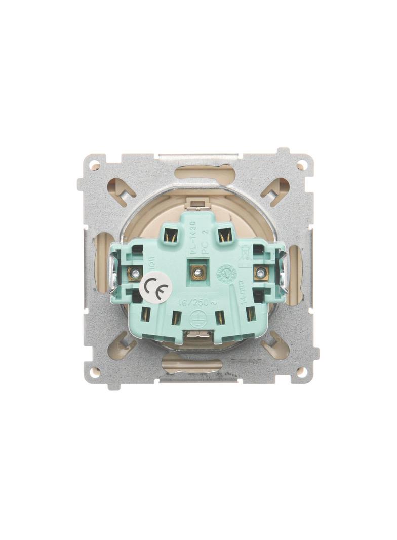 Simon Basic Gniazdo wtyczkowe Schuko do wersji IP44 z przesłonami 16A 250Vzaciski śrubowe beż BMGSZ1BZ.01/12 BMGSz1Bz.01/12 KONTAKT