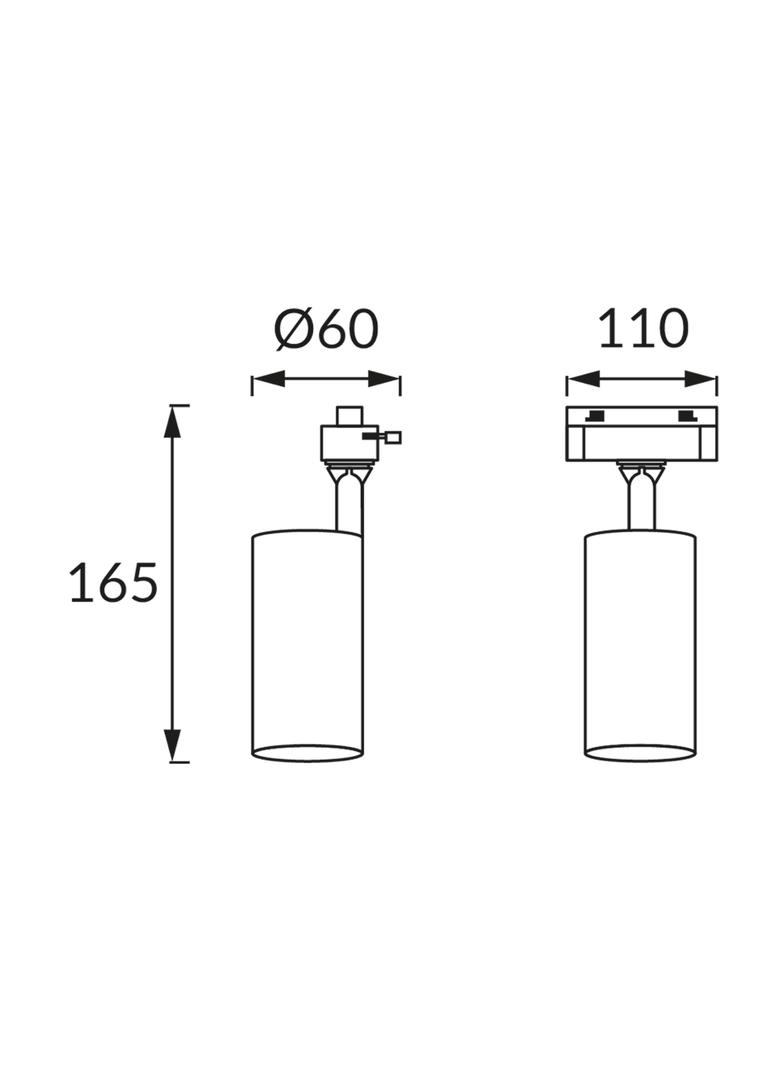 Oprawa do zamontowania na szynoprzewodzie LUTER TRA GU10 GOLD