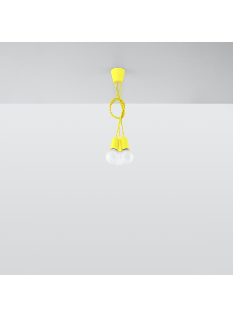 Sollux Lampa wisząca DIEGO 3 żółta SL.0579