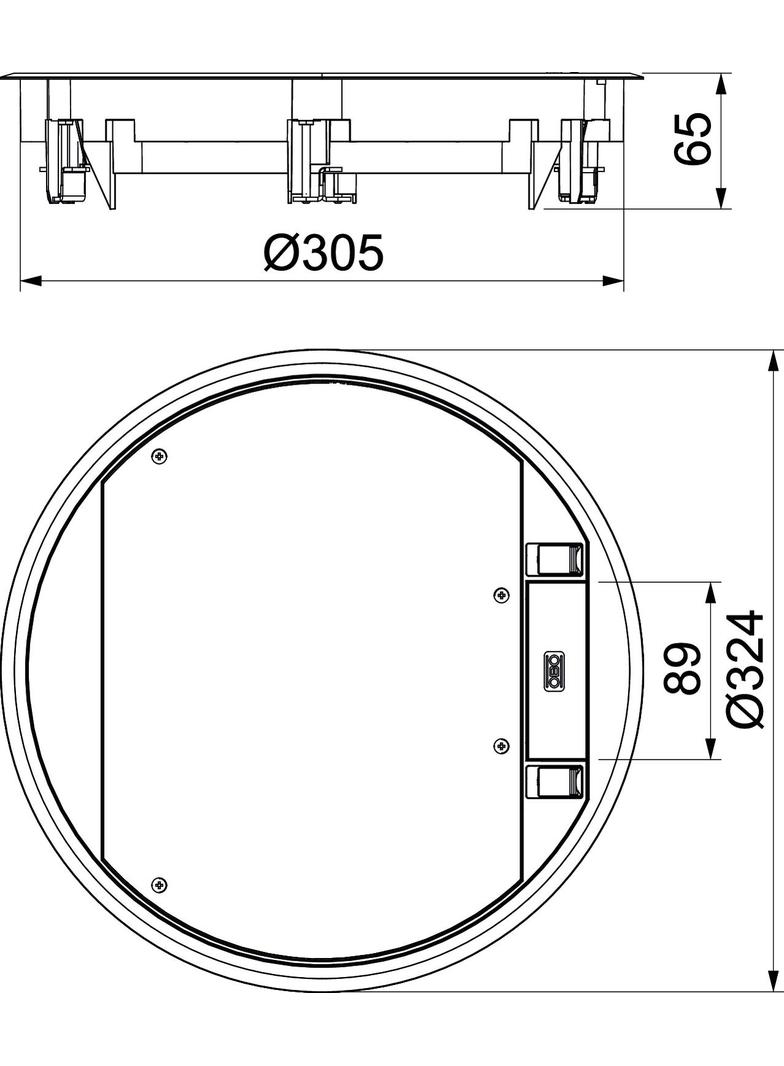 GESR9-2U12T 9011, Kaseta zasilająca uniwersalna