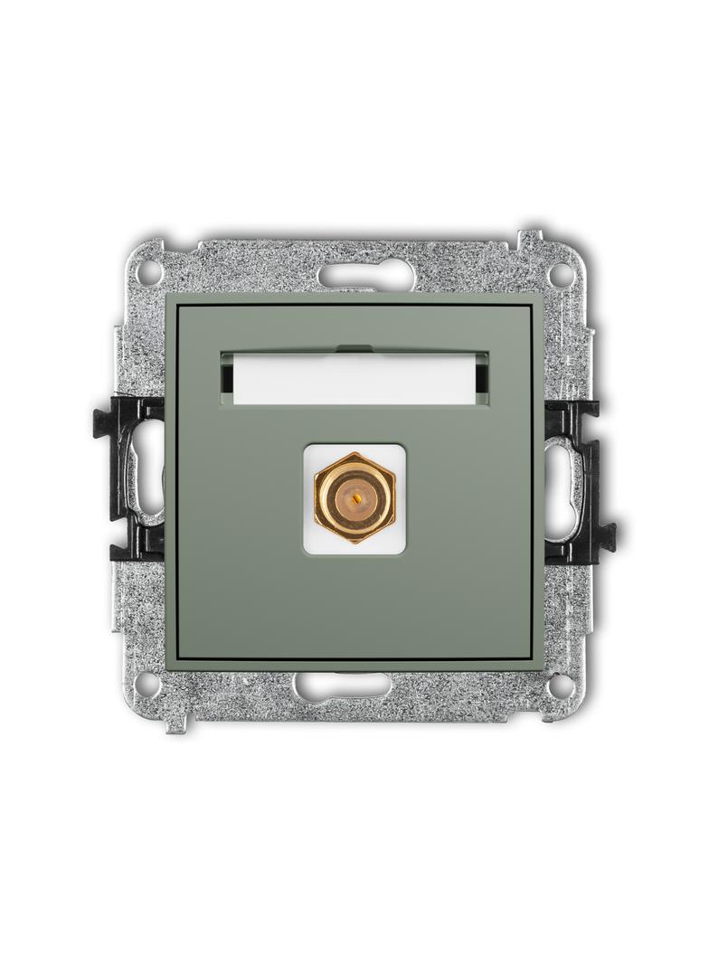 MINI Mechanizm gniazda antenowego pojedynczego typu F (SAT) pozłacany szałwiowy