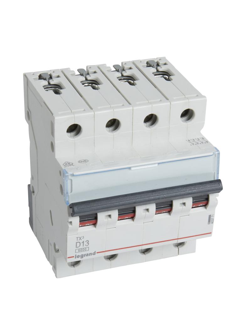WYŁĄCZNIK NADPRĄDOWY S 304 4P D 13A 6000A SERII TX3, Legrand