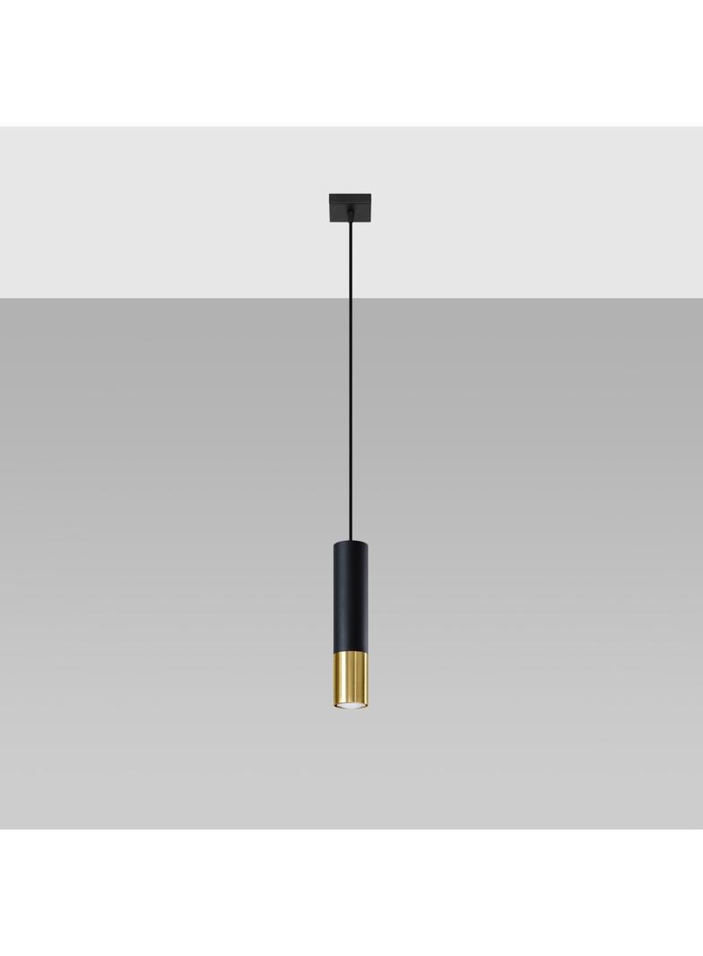 Sollux Lampa wisząca LOOPEZ 1 czarny/złoty SL.0952