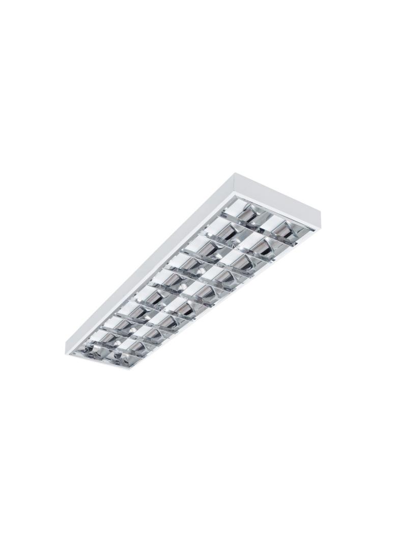 RSTR N 236/4LED/NT Oprawa rastrowa do T8 LED RSTR N 236/4LED/NT prostokątny jednostronne 2 x max 36W