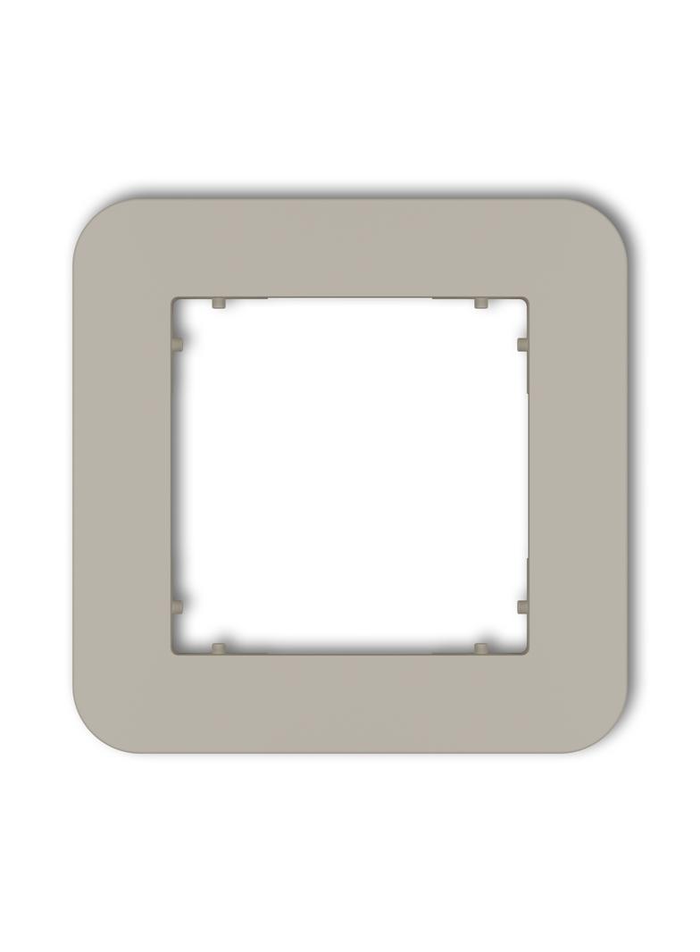 MINI Ramka uniwersalna pojedyncza zaokrąglona z tworzywa taupe