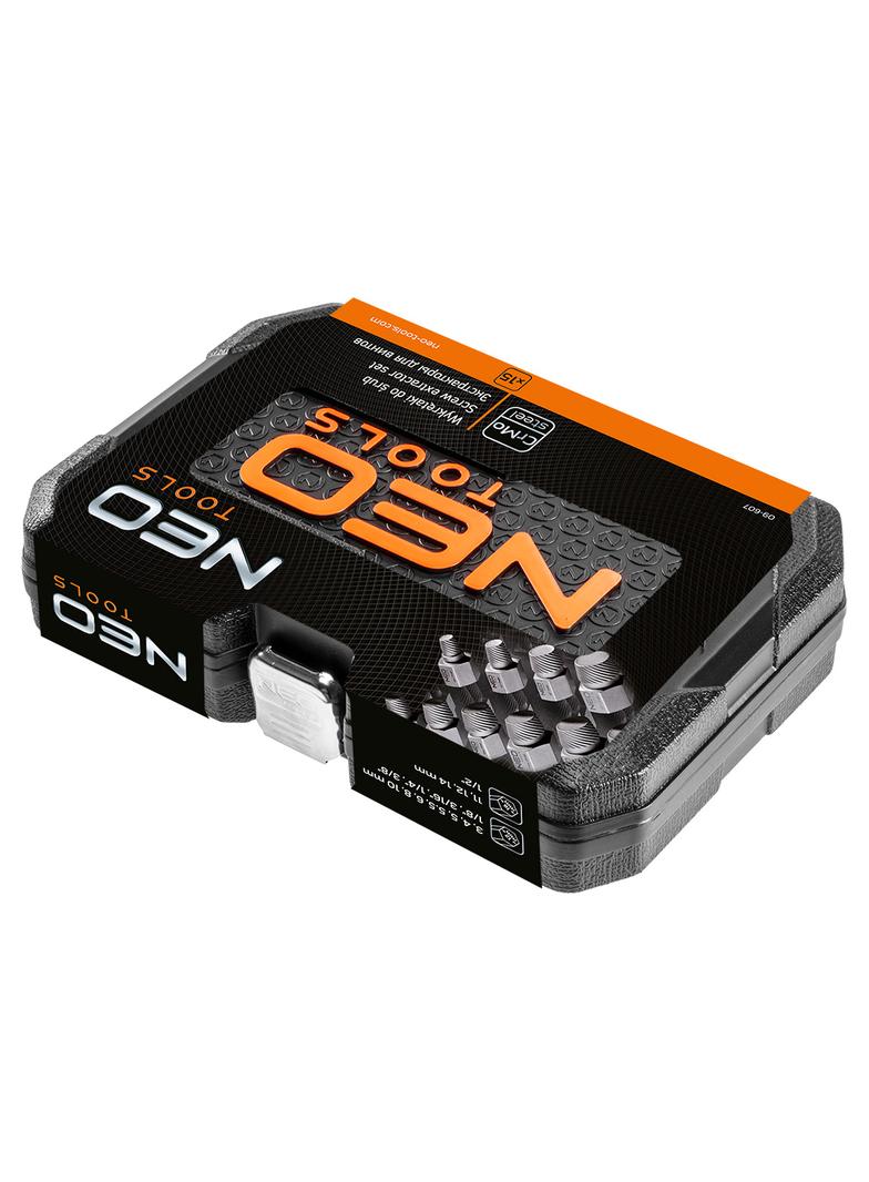 Wykrętaki do zerwanych śrub, zestaw 15 szt.