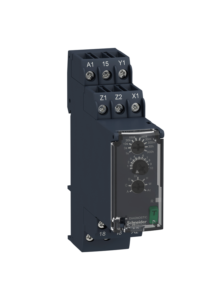 Zelio Time Przekaźnik czasowy wielofunkcyjny 24 240V AC/DC 0.05s/ 300h styk 1C/O 8A RE22R1MYMR Schneider