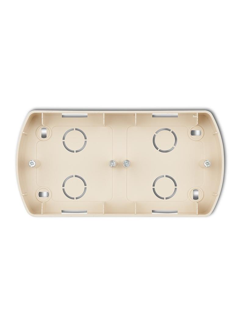 TREND Puszka montażowa pozioma podwójna beżowa