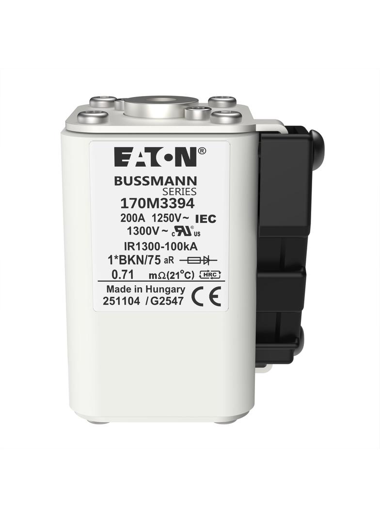FUSE 200A 1250V 1*BKN/75 AR CU Wkładka szybka 200A AC 1250V rozmiar 1 45x59x75 mm aR 170M3394 EATON
