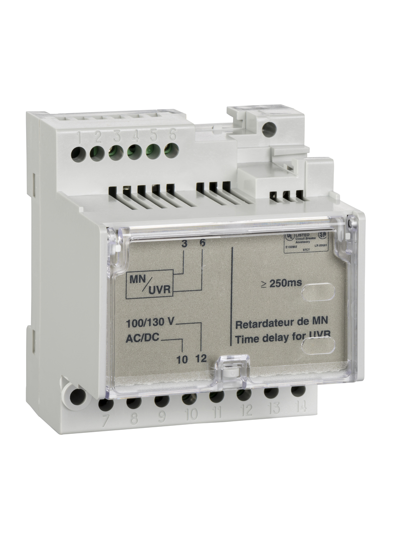Przekaźnik opóźniający bez regulacji MN, MasterPact MTZ, 200/250 V AC/DC, część zamienna