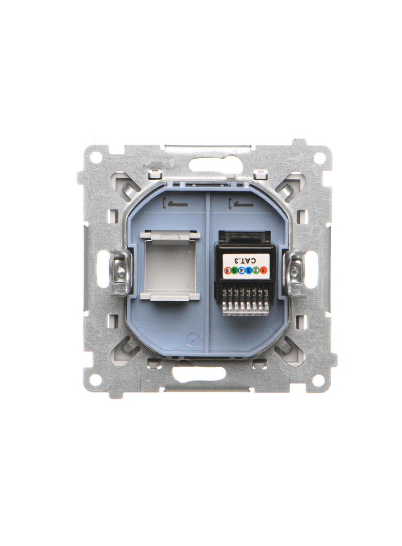 Simon 55 Gniazdo telefoniczne pojedyncze RJ12 Jasnoszary mat TF1.01/114 KONTAKT
