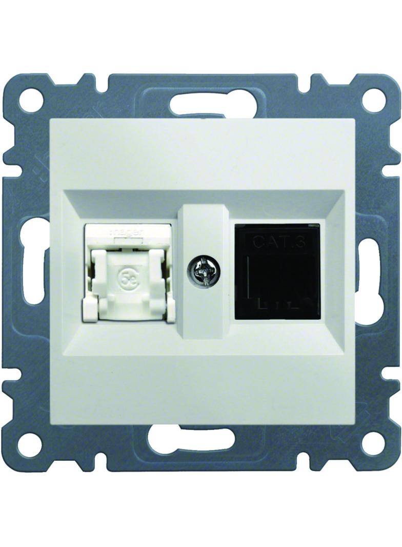 lumina Gniazdo RJ11/12 + RJ45 biały WL2210 HAGER