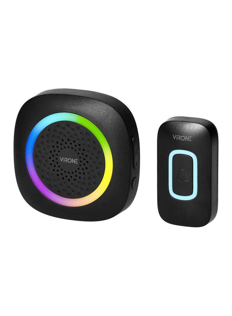 Dzwonek bezprzewodowy sieciowy PELA learning system 60 dźwięków 300m czarny ORNO