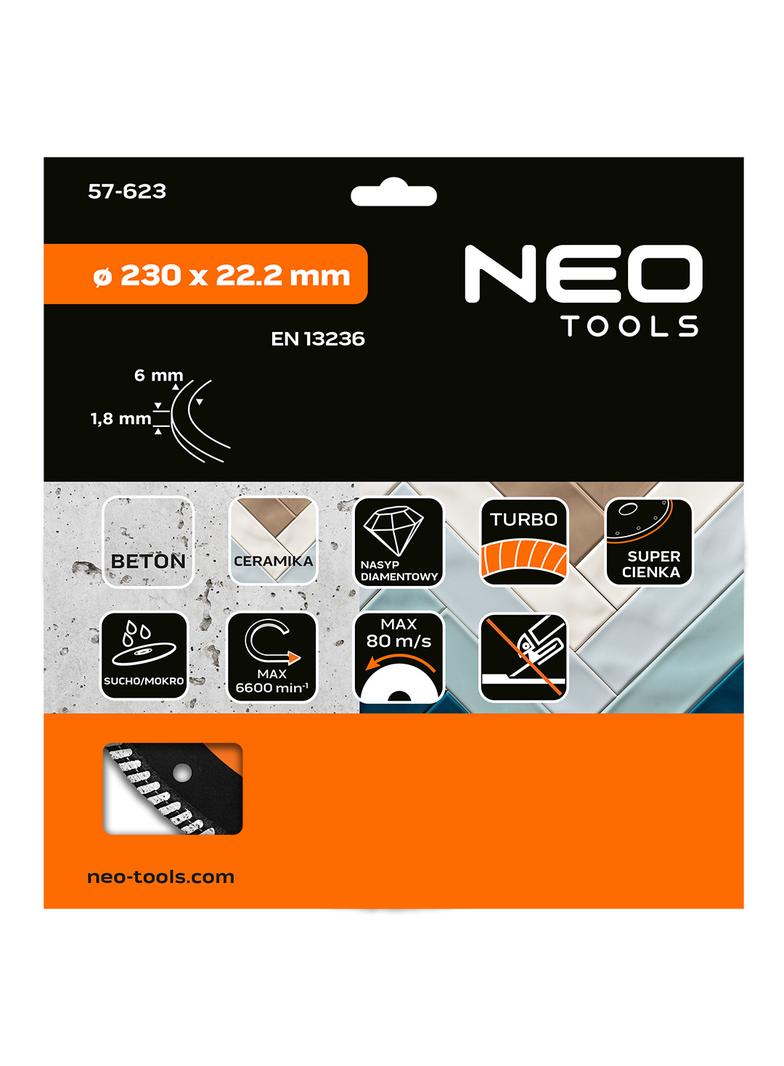Tarcza diamentowa 230 x 22.2 mm, turbo super cienka