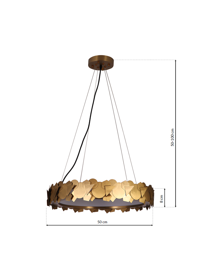 lampa wisząca LED Soho 24W 720lm 3000K złota ML6156 Milagro