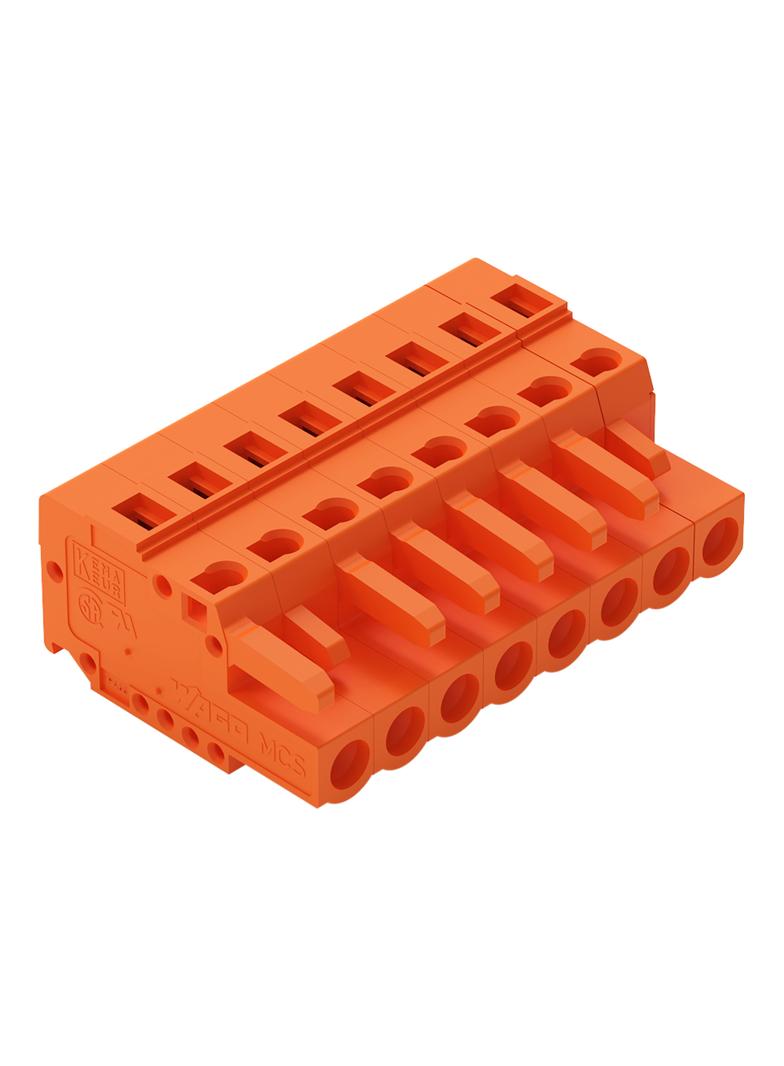 1-przewodowe gniazdo CAGE CLAMP pomarańczowa /50szt./ 231-308/102-000 WAGO