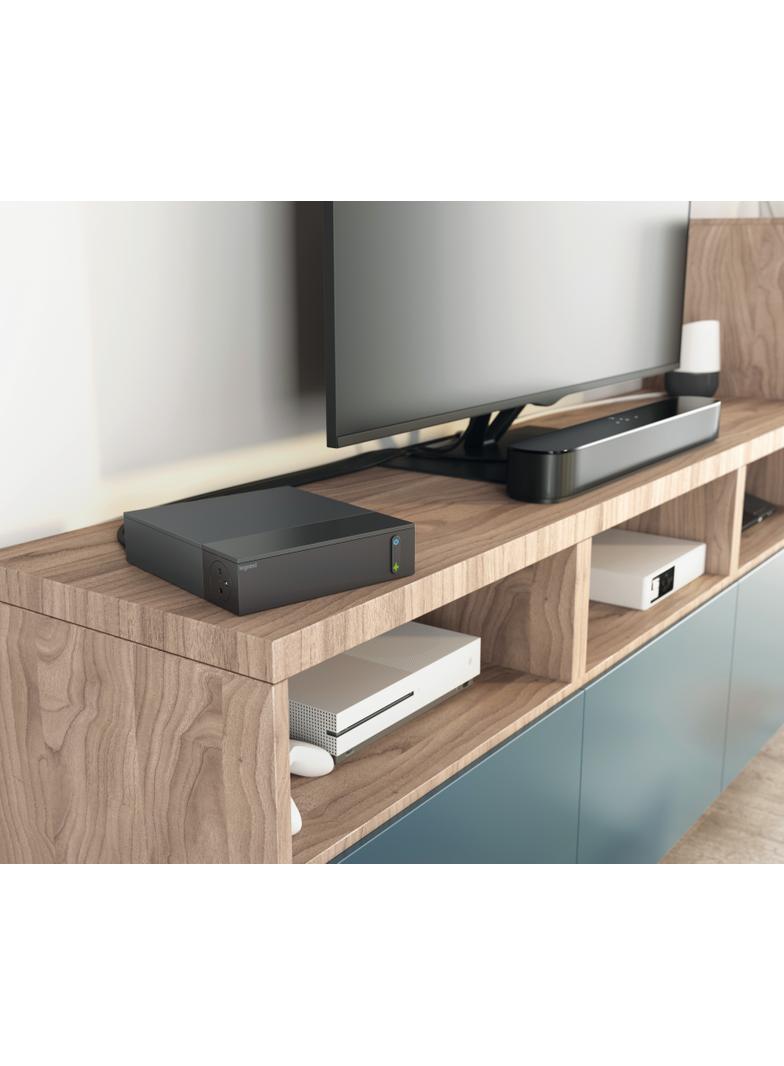 PRZEDŁUŻACZ DO KĄCIKA TV, 4X2P+Z + 4X2P, Z OGRANICZNIKIEM PRZEPIĘĆ, Z PRZEWODEM 2.0 METRA 3X1.5 MM2