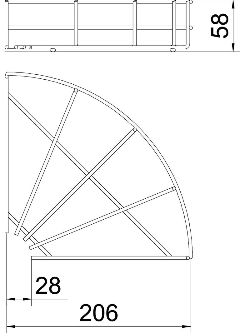 ŁUK 90 KOR.SIATK.55X200 FT
