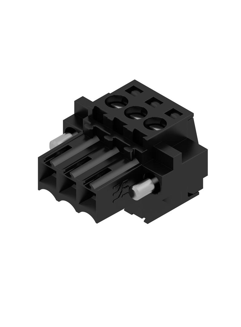BL 3.50/03/180F SN BK BX Wtyk PCB (złącze wiązki), 3.50 mm, Liczba biegunów: 3, Przyłącze z jarzmem /102szt./ 1615790000 WEIDMÜLLER