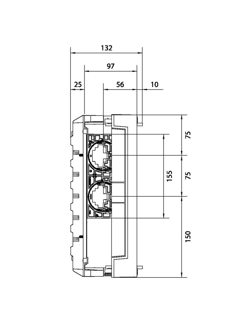 univers N Blok 300x250mm pod 2 szyny Cu PE/N UE21PEN HAGER