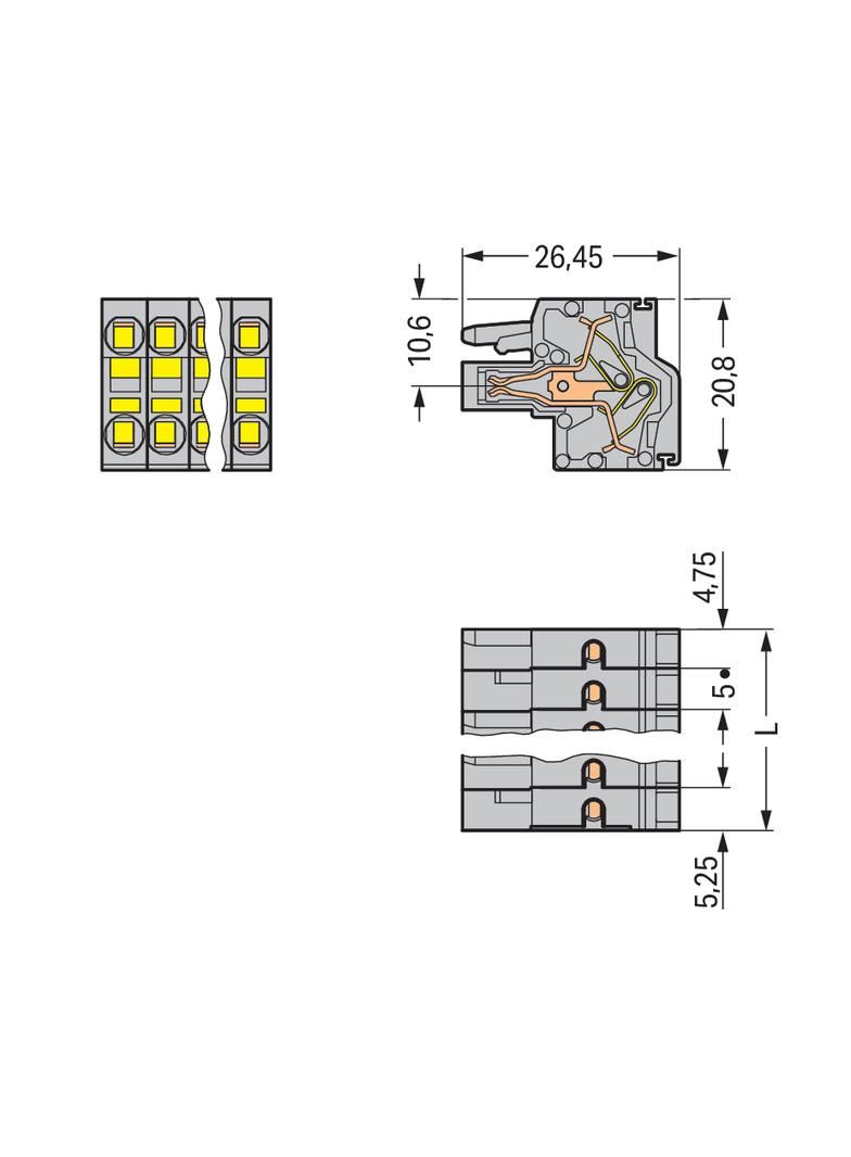 2-przewodowe gniazdo