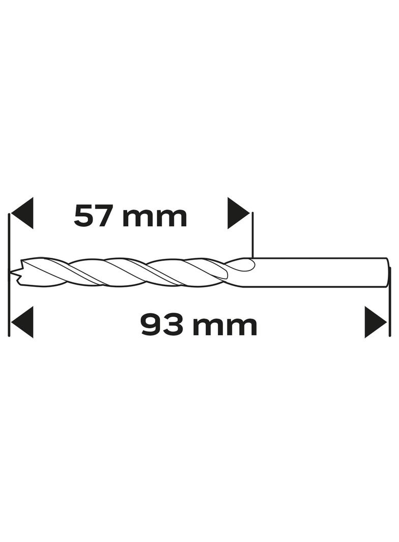 Wiertło do drewna spiralne, 6 x 90 mm