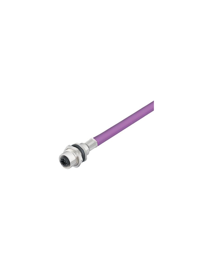 SAIE-M12B-PB-0.5U HW Złącze okrągłe, do wbudowania (z kablem), nr katalogowy 1279480050