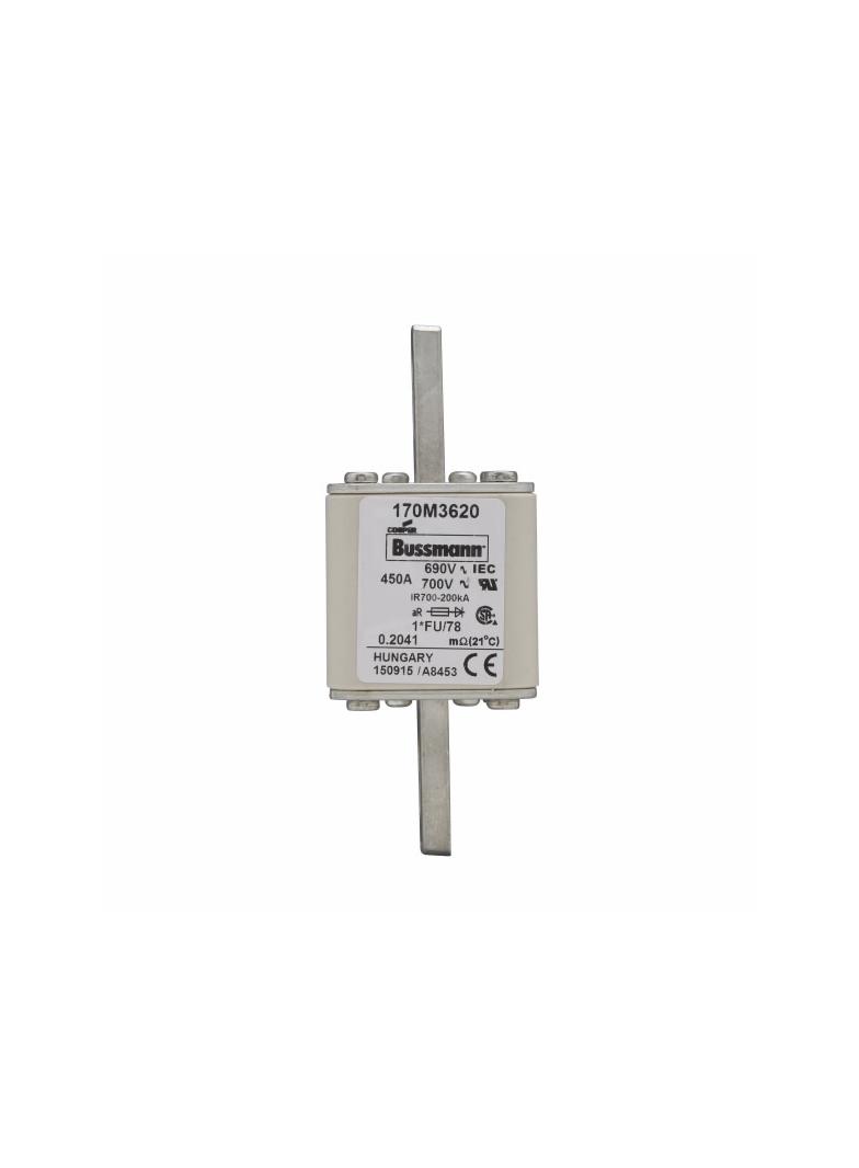FUSE 450A 690V 1*FU/78 AR UC Wkładka szybka 450A AC 690V rozmiar 1 45x45x110 mm aR, 170M3620 EATON