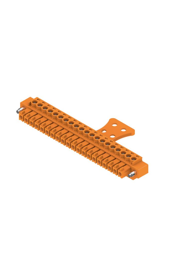 BCZ 3.81/20/180FZE SN OR BX Wtyk PCB (złącze wiązki), 3.81 mm, Liczba biegunów: 20, Przyłącze z jarzmem /50szt./ 1236740000 WEIDMÜLLER