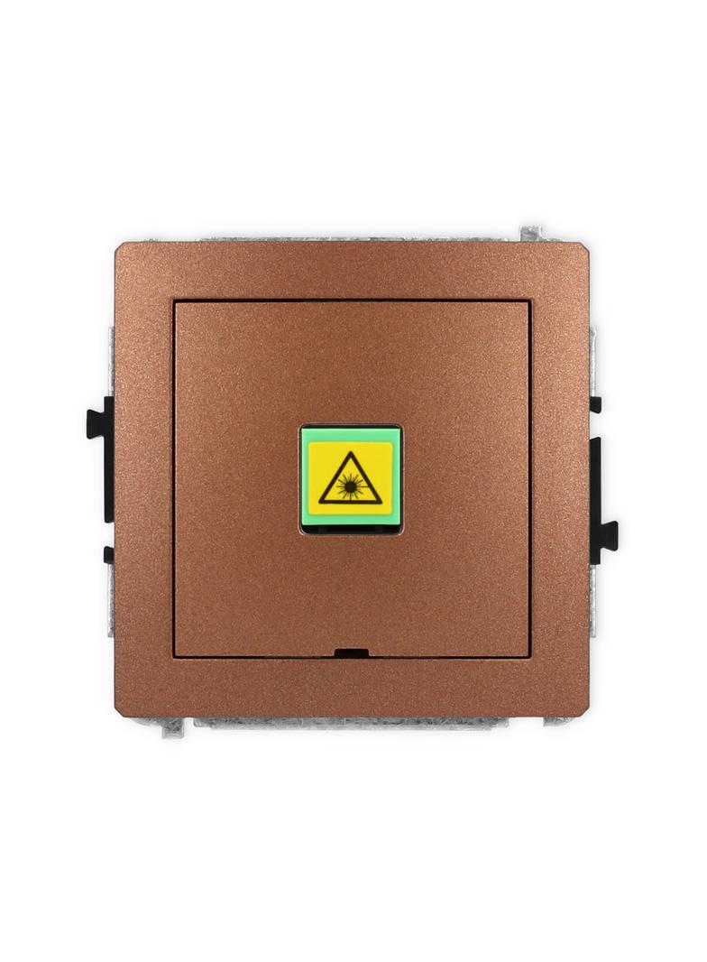 DECO Mechanizm gniazda światłowodowego/optycznego pojedynczego, bez pola opisowego brązowy metalik