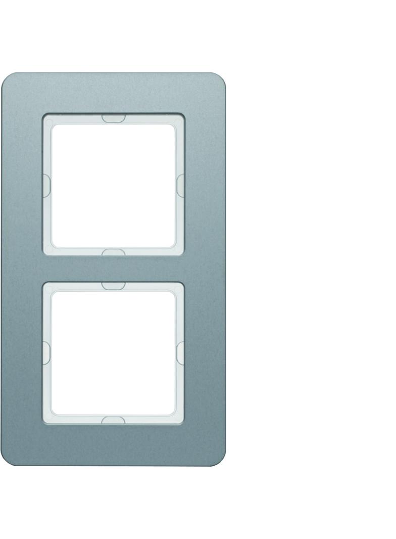 BERKER Q.7 Ramka podwójna aluminium 10126074 HAGER