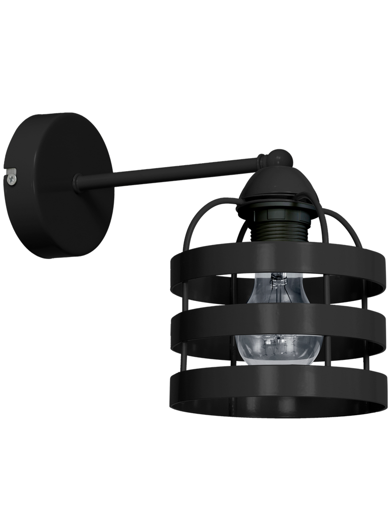 MILAGRO Kinkiet LARS BLACK 1xE27