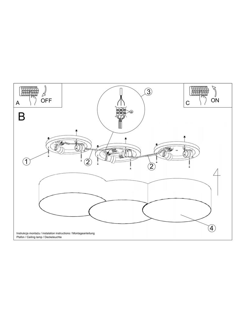 Plafon CIRCLE 3A biały