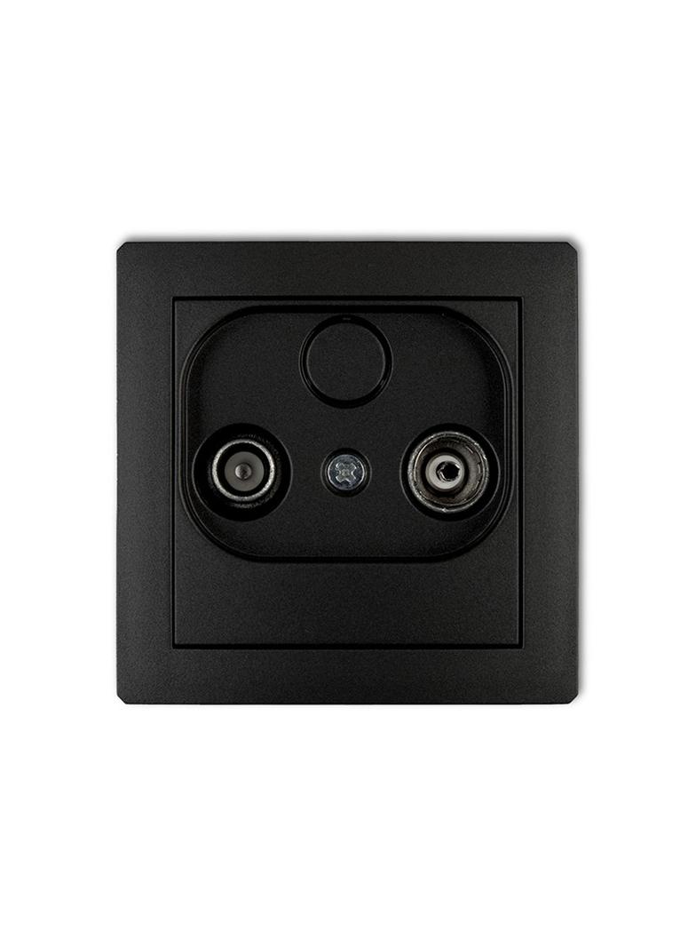 DECO Mechanizm gniazda abonenckiego RTV końcowego 2dB czarny mat