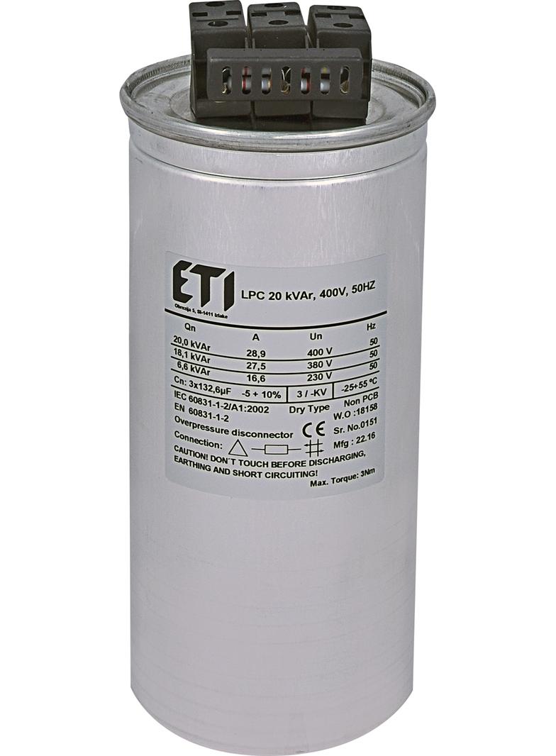Kondensator LPC 20 kVAr, 400V, 50Hz 004656753 ETI