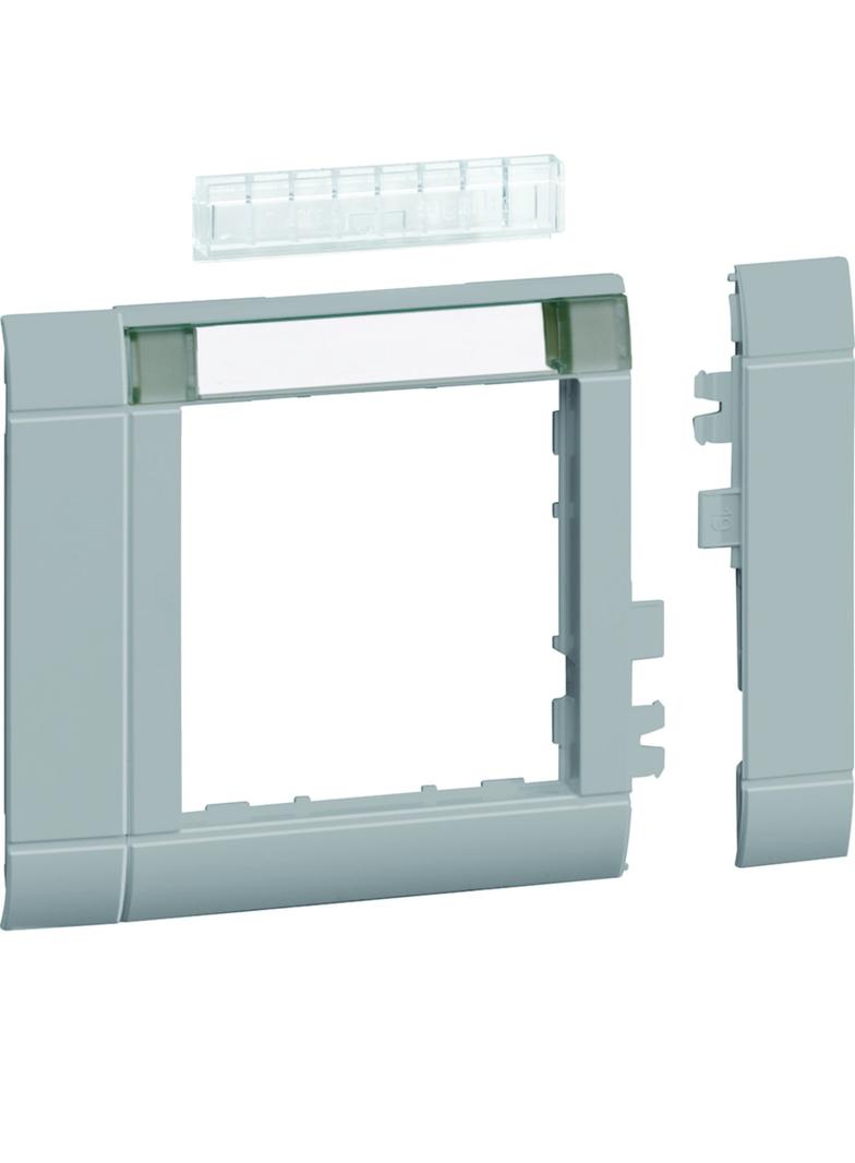 tehalit.WA Maskownica 80mm 1-krotna 55x55mm pole opisowe PC-ABS bezhalog l.alu
