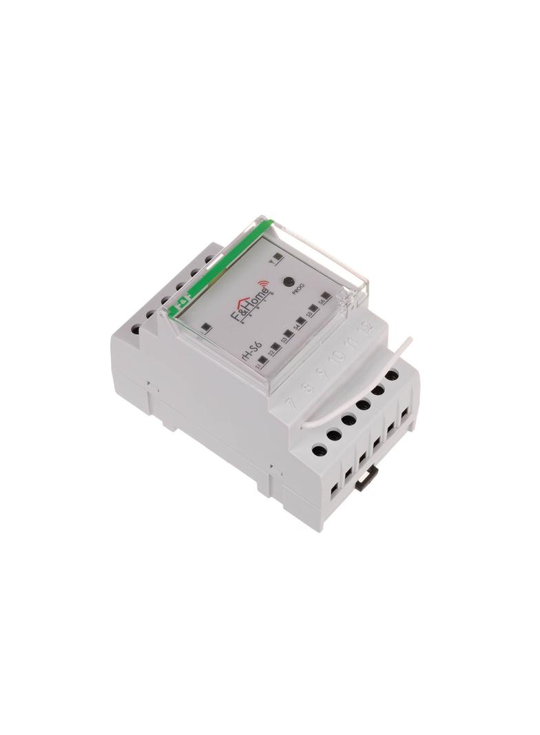 Moduł radiowy 6 wejść na szynę DIN - Long Range rH-S6-LR F&F