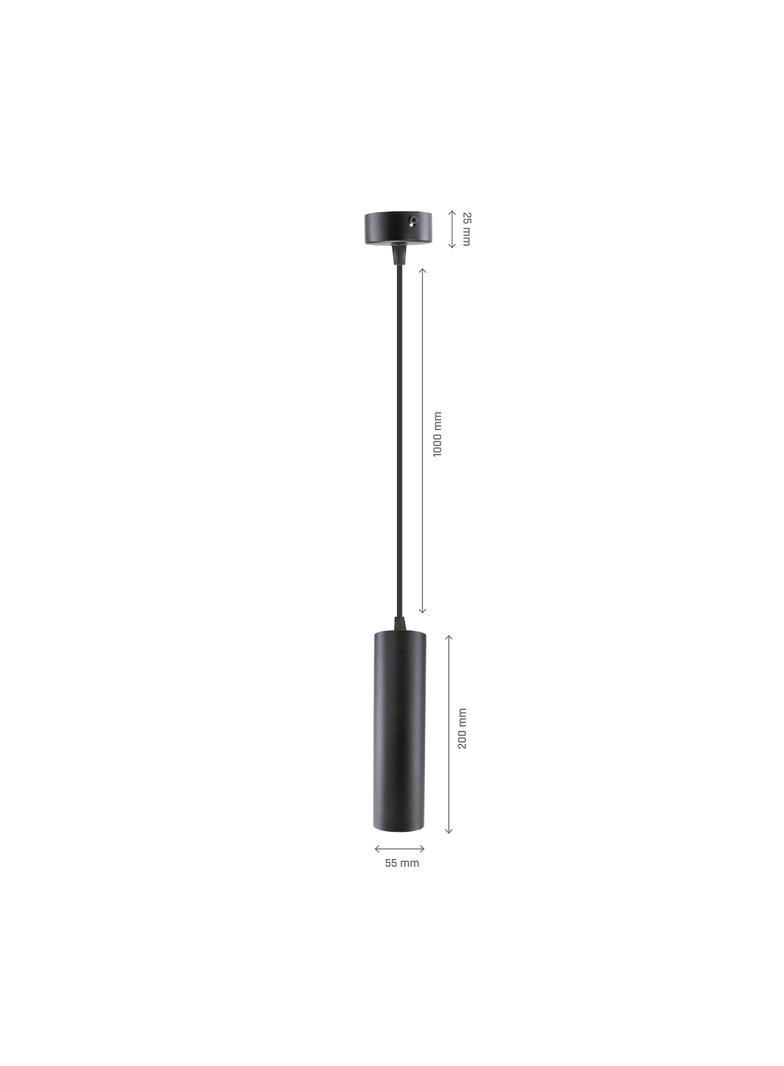 OPRAWA MADARA MINI II GU10 ZWIS BAZA 230V IP20 fi55*200mm CZARNY kabel 1m
