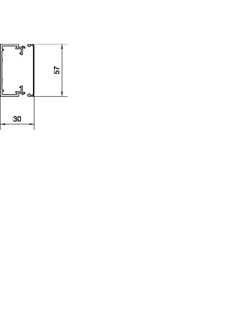 tehalit.LF Kanał elektroinstalacyjny PVC 30x60mm biały LF3006009016 HAGER