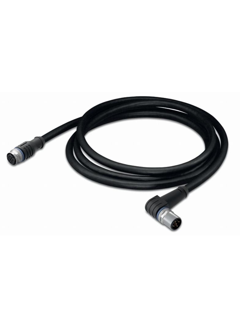 przewód do czujników/el.wykonawczych gniazdo proste/wtyczka kątowa M12 1m