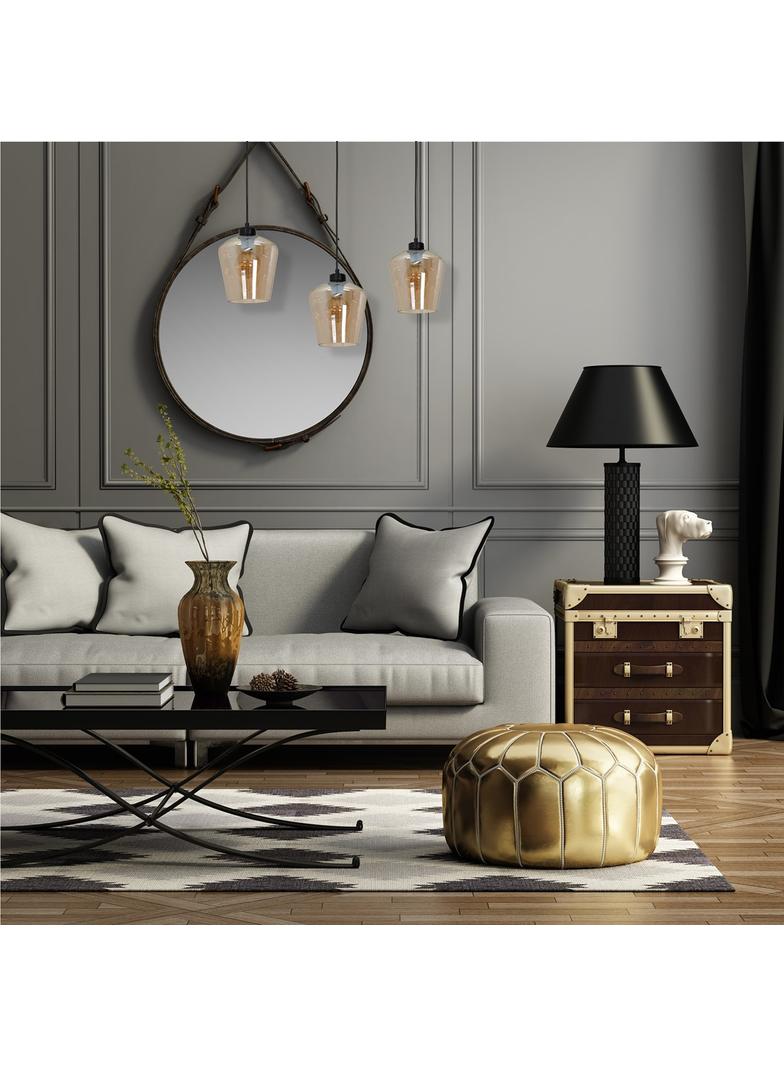 Milagro lampa wisząca Santiago Amber 3xE27 czarna MLP6610