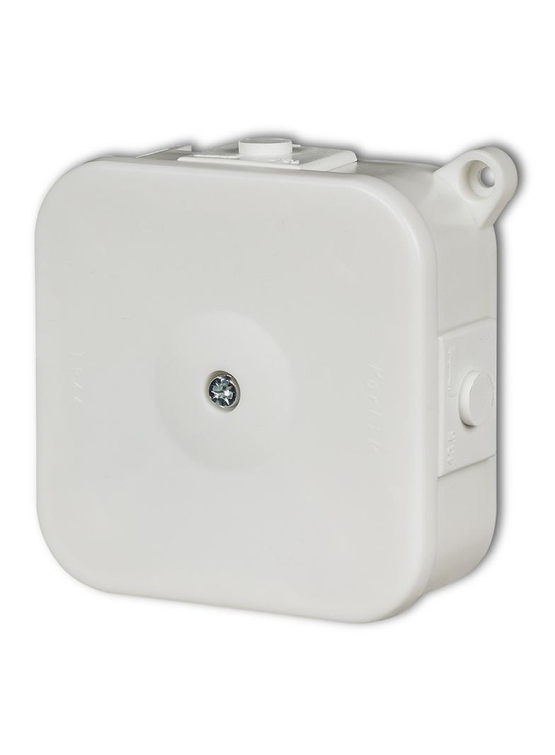 Puszka instalacyjna hermetyczna ze złączkami 80x80mm biała