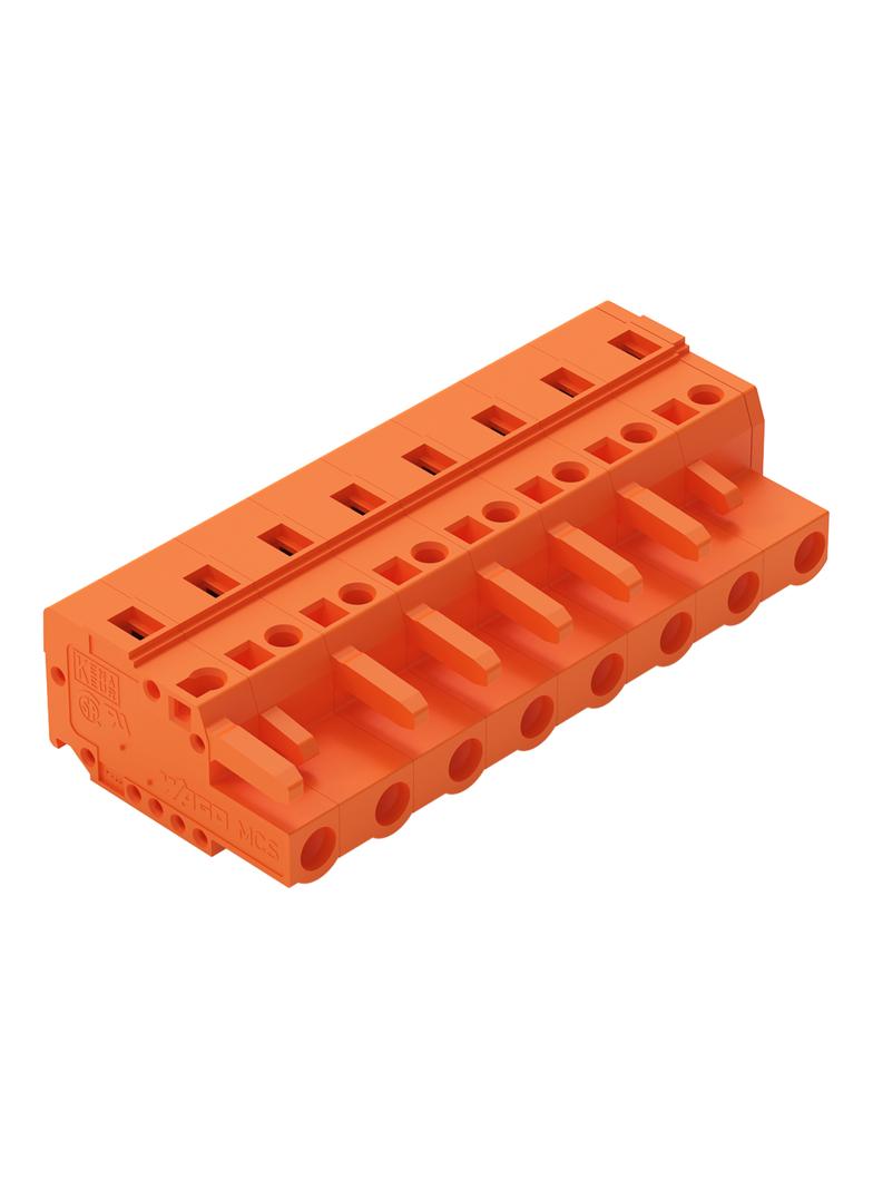 MCS-MIDI Classic gniazdo 8-bieg. pomarańczowe raster 7,62 mm /25szt./ WAGO