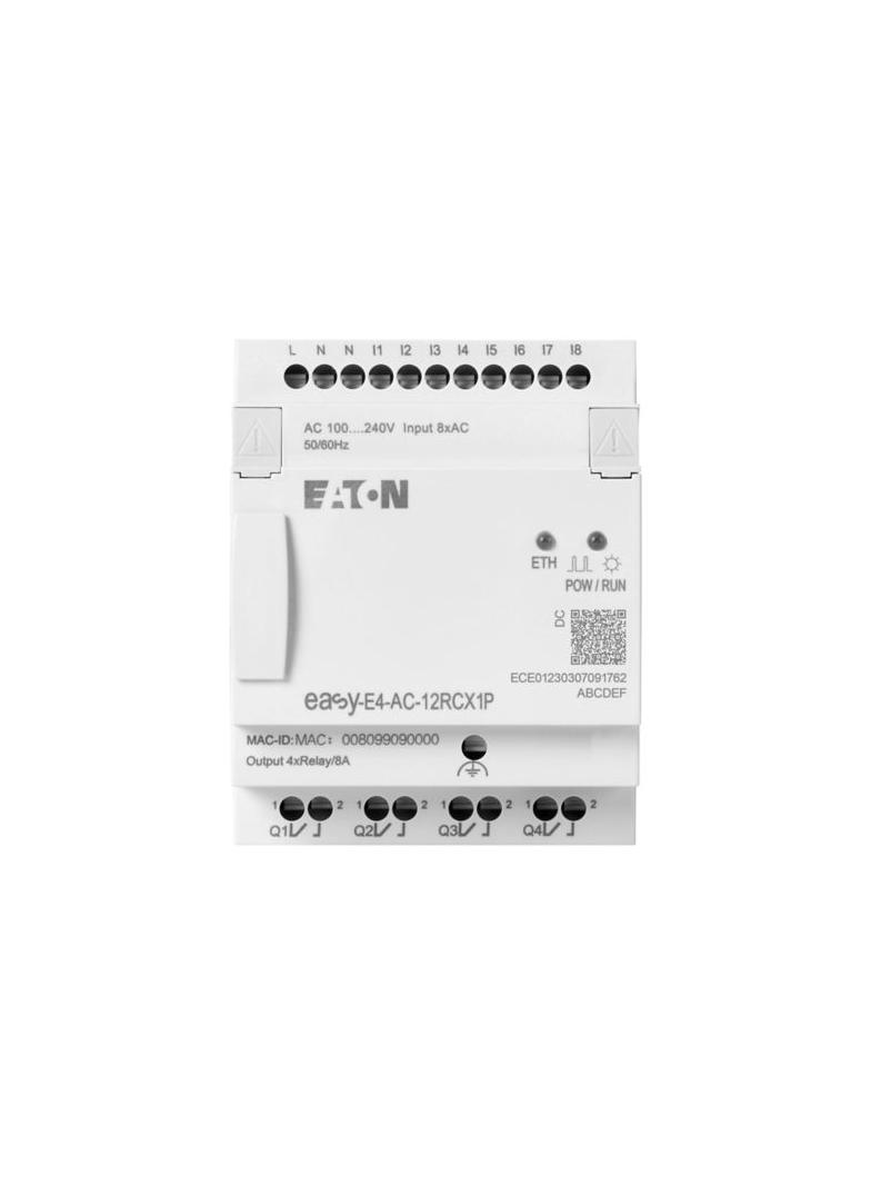 EASY-E4-AC-12RCX1P easyE4 Push-in 230VAC/DC 8DI 4DO-R bez wyświetlacza 197509 EATON