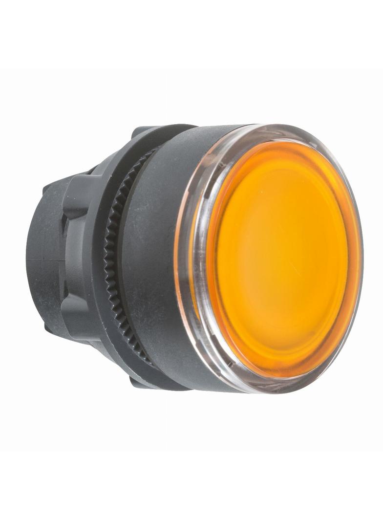 Harmony XB5 Główka przycisku płaskiego z samoczynnym powrotem, żarówka BA9s, pomarańczowa plastikowa