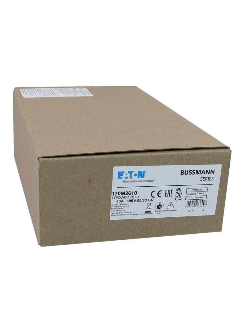 40A 690V IEC gR 00/80 SQ. BODY IND. FUSE Wkładka szybka 40A AC 690V DIN 00 30x51x100 mm g 170M2610 E