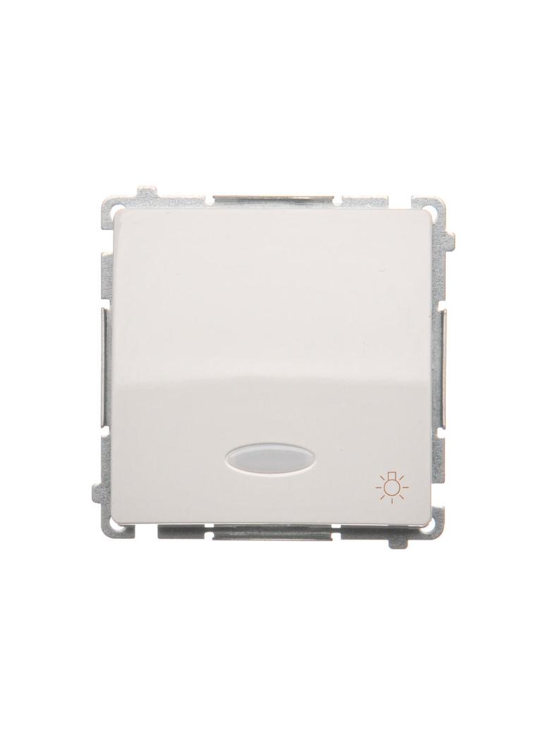 Simon Basic Przycisk światło z podświetleniem LED 10A 250V szybkozłączka biały BMS1L.01/11 KONTAKT