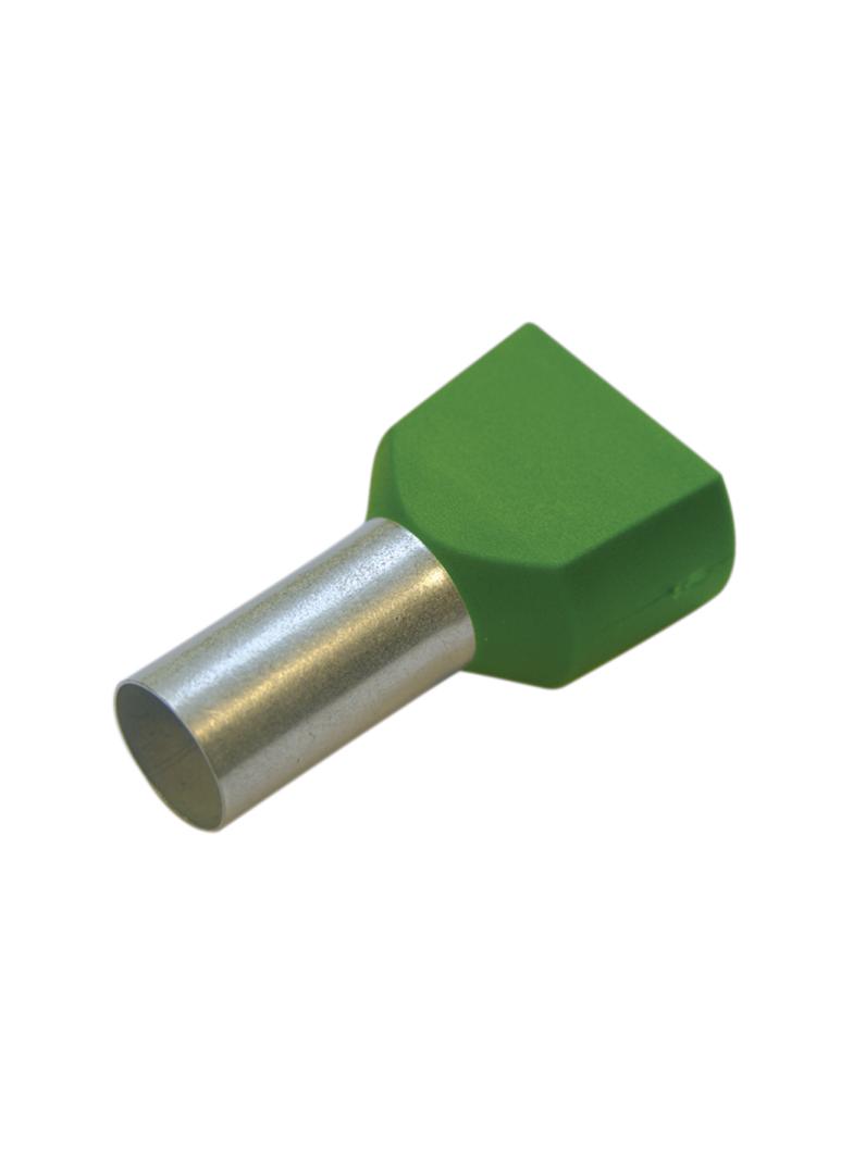 TWIN końcówki tulejkowe 16/16 zielone