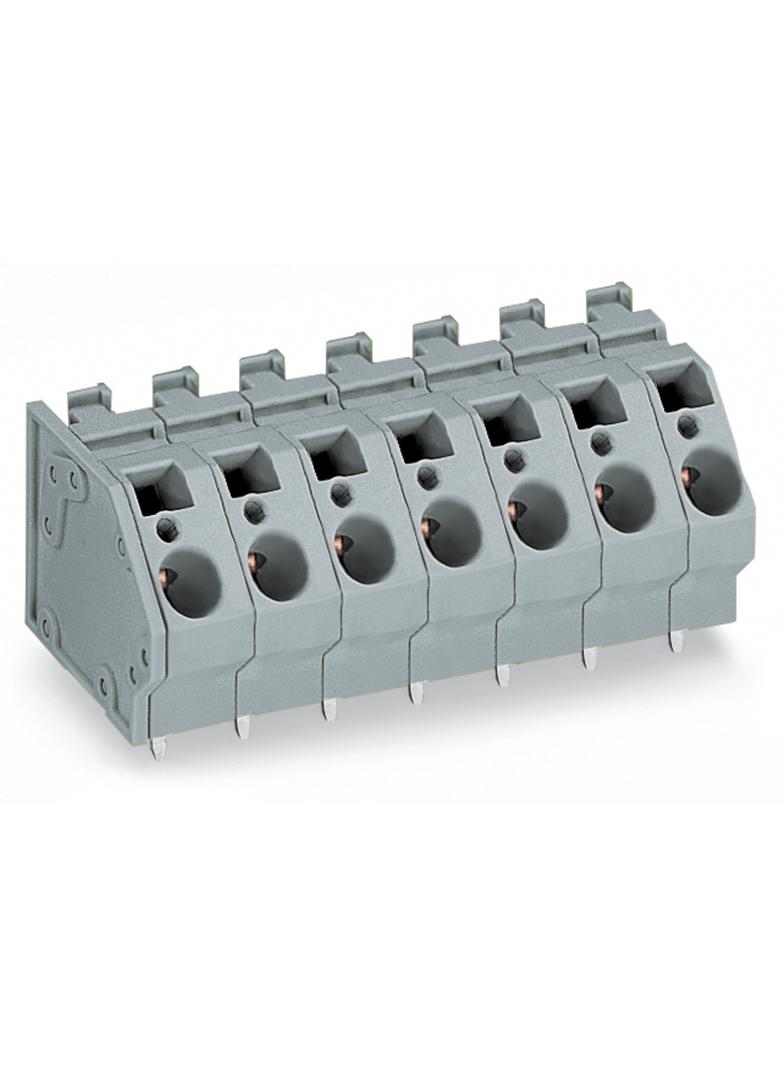 listwa zaciskowa do pł. drukowanych 3-bieg. szara raster 10 mm